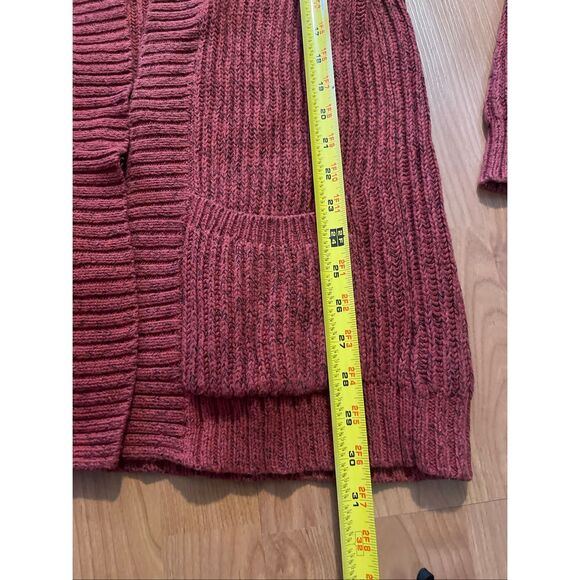 Express Cardigan Cozy Long Knit Sweater Fall Red Women’s Size Small - Picture 4 of 4